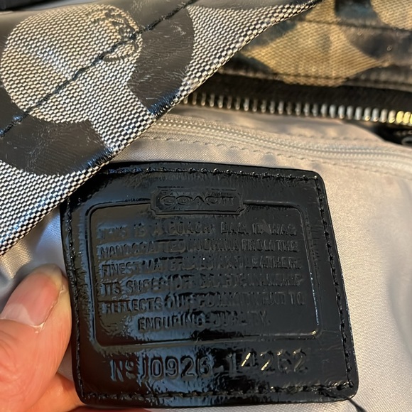 COACH ALEX OP ART SIGNATURE LEATHER LOGO SATCHEL BAG 14262 - Picture 8 of 13